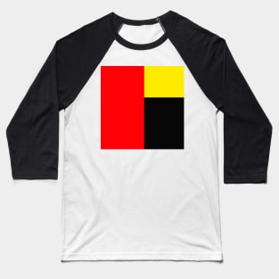 red yellow and black abstract minimalist geometrical modern art design Baseball T-Shirt